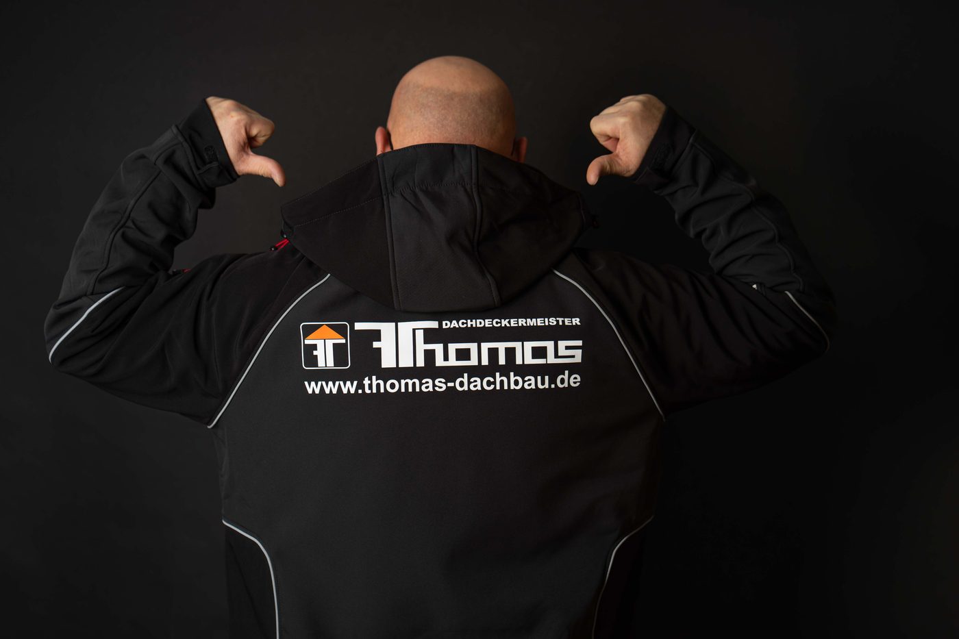 Dachteam-Thomas Arbeitsjacke mit Firmenlogo