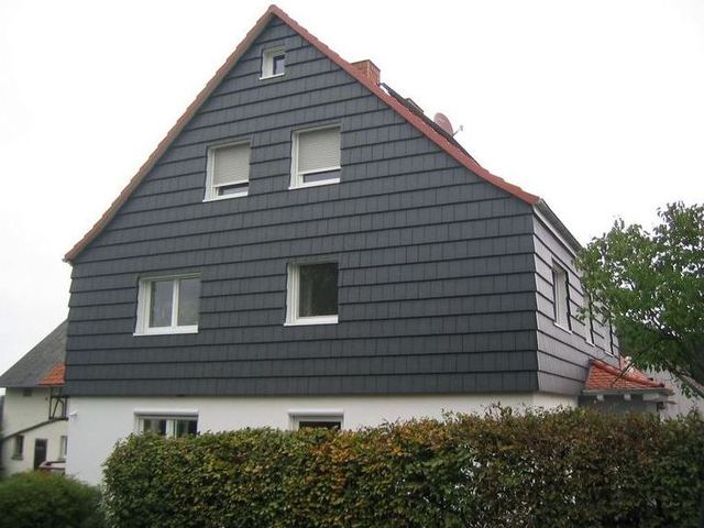 Fassadenbekleidung mit Tonziegel